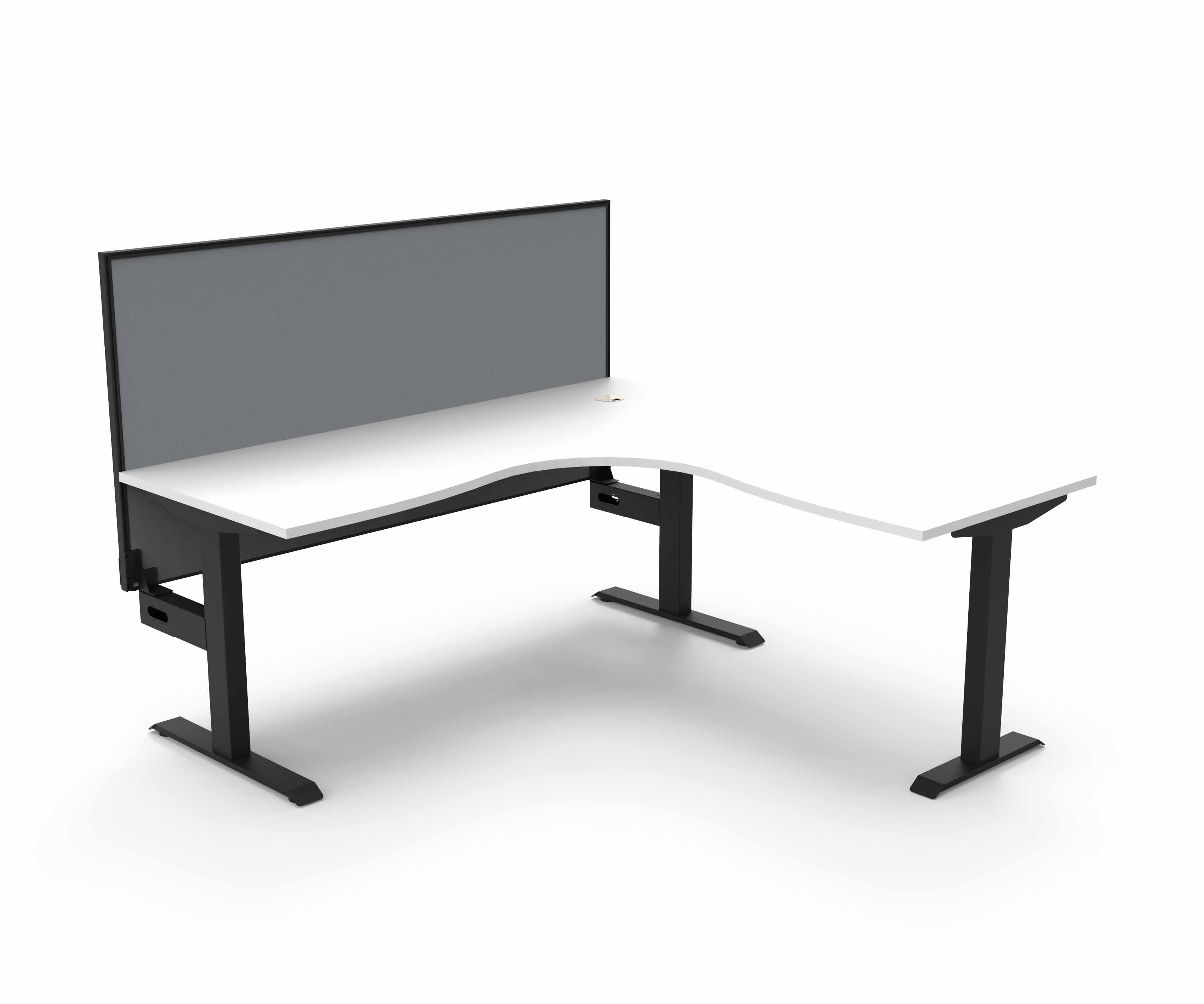 Boost Static Corner Workstation 1500 x 1500 - with Screen